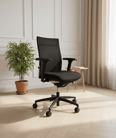Fauteuil de bureau avec roulettes et rotation de l'assise