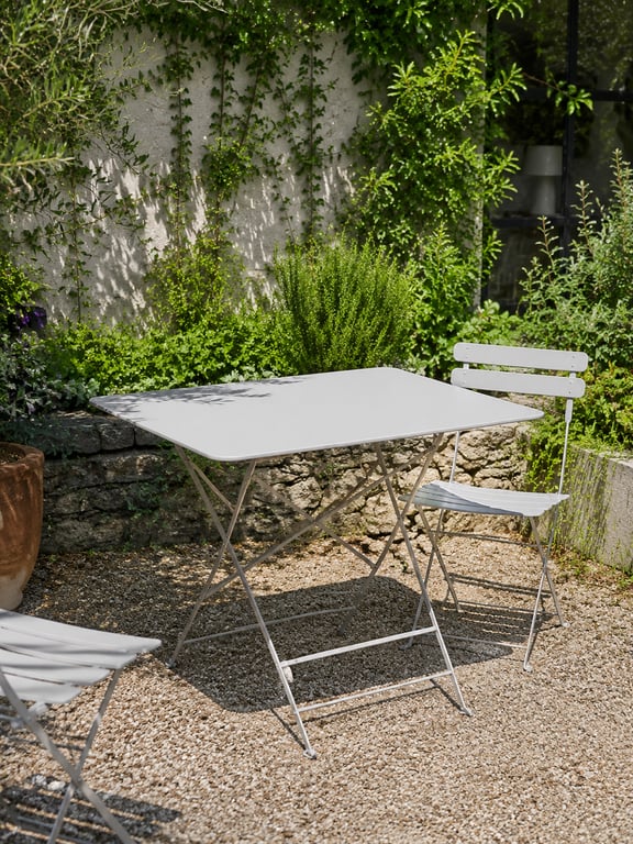 Table d'extérieur 70x70 Métal gris