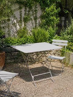 Table d'extérieur 70x70 Métal gris