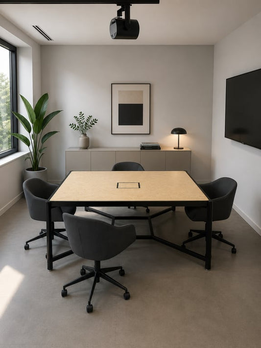 Table rectangulaire de cafétéria 160x160 Bois chêne clair