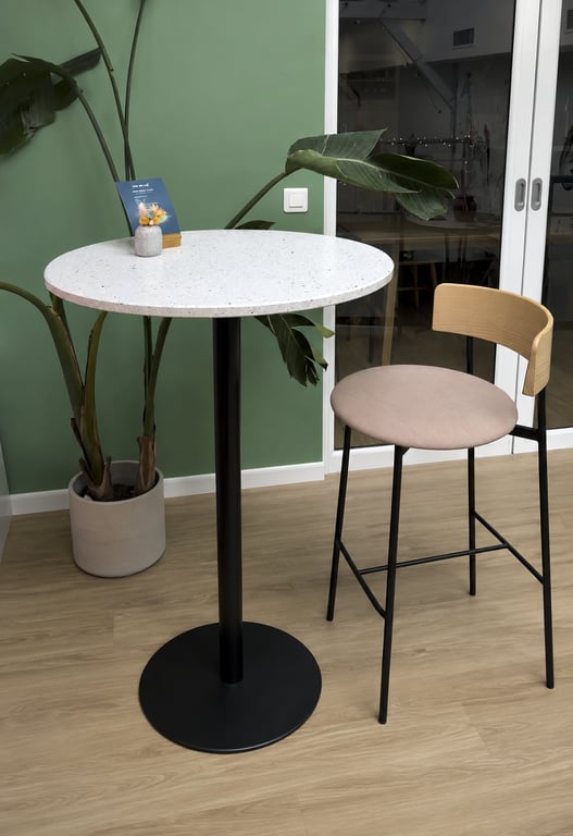 Table mange-debout 60x60 terrazzo For Me Lab - Coquillages