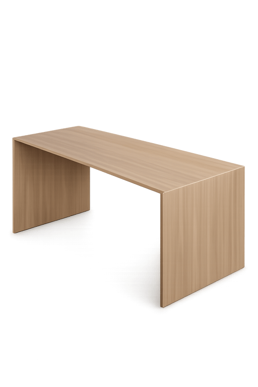 Table de cafétéria rectangulaire 120x80 chêne clair