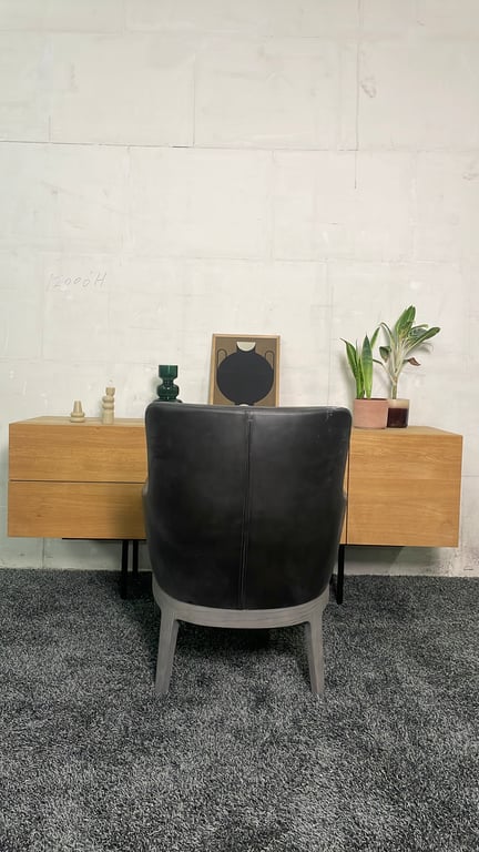Fauteuil Molteni & C Chelsea en cuir - arriere