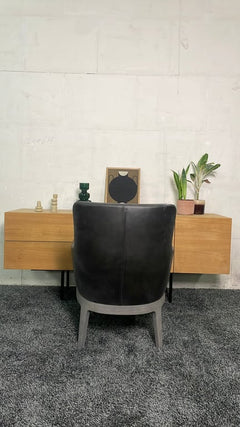 Fauteuil Molteni & C Chelsea en cuir - arriere