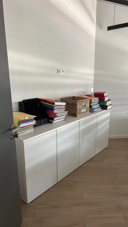 Armoire basse 2 portes blanche