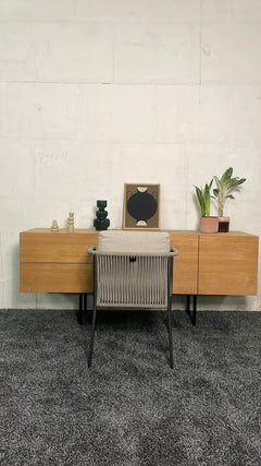 Fauteuil Expormim Nido Beige et Noir - arriere