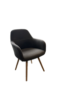Chaise de réunion en tissu gris