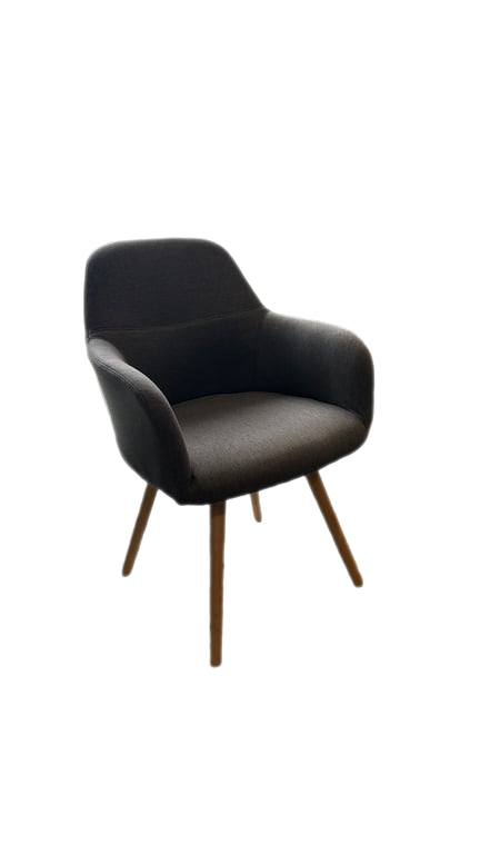 Chaise de réunion en tissu gris
