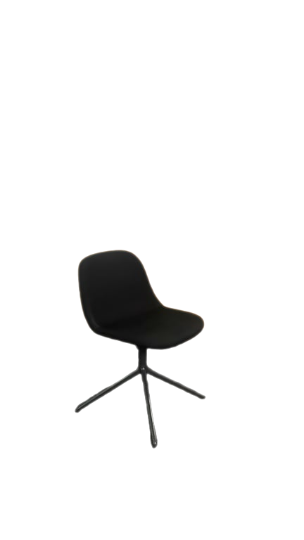 Chaise de réunion Muuto Fiber Chair Noir