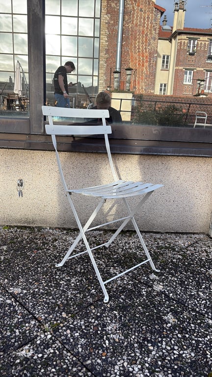 Chaise d'extérieur en métal blanche - 3-4