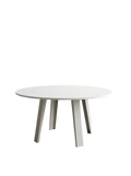 Table de réunion ronde 140x140 cm blanche