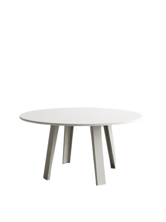 Table de réunion ronde 140x140 cm blanche