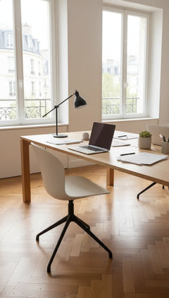 Chaise de réunion avec dossier plein et piètement étoile
