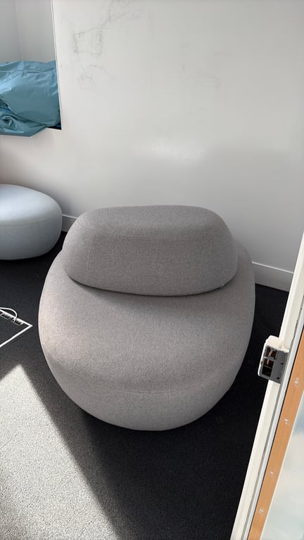 Pouf en tissu lightgrey - 3-4