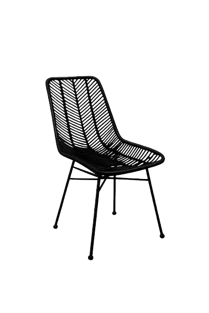 Chaise de cafétéria en bois et métal