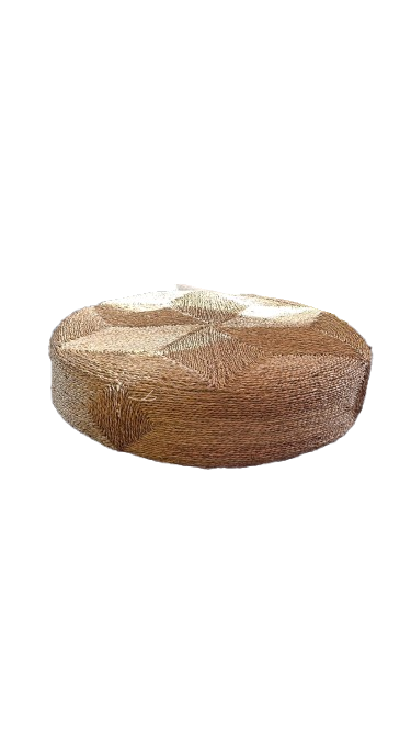 Pouf en osier avec assise large