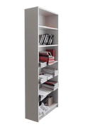 Bibliothèque en bois mélaminé blanc