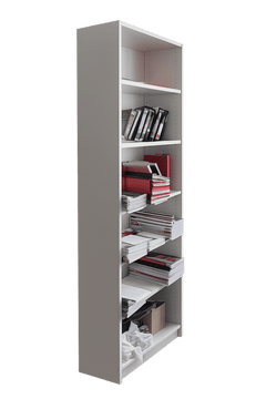 Bibliothèque en bois mélaminé blanc