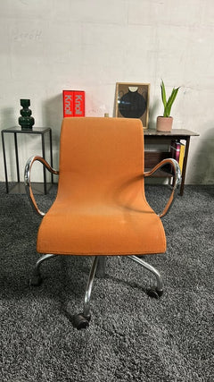 Chaise à roulettes Lensvelt Flag Chair Orange - face
