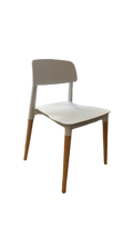 Chaise de cafétéria bois Blanc