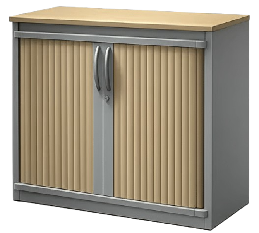 Armoire basse à portes coulissantes