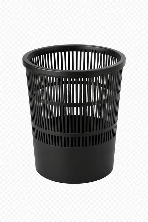 Poubelle noire en plastique