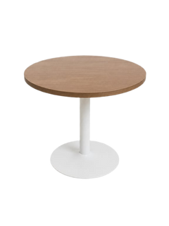 Table de réunion ronde chêne clair 80x80
