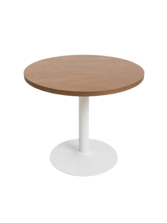 Table de réunion ronde chêne clair 80x80