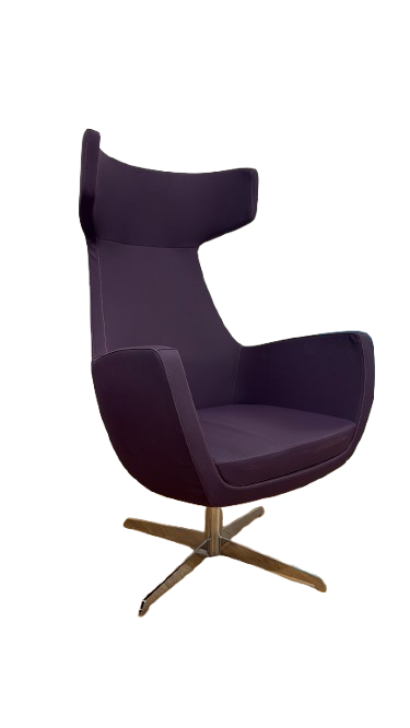 Fauteuil en cuir avec accoudoirs - Couleur Purple Heart