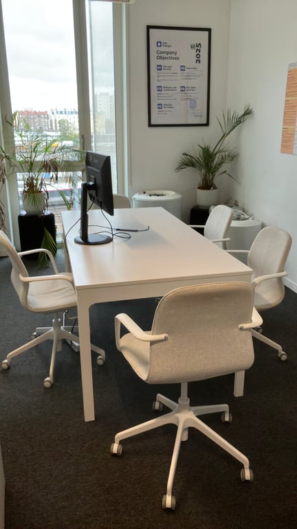 Table de réunion rectangulaire 180x90 en mélaminé blanc