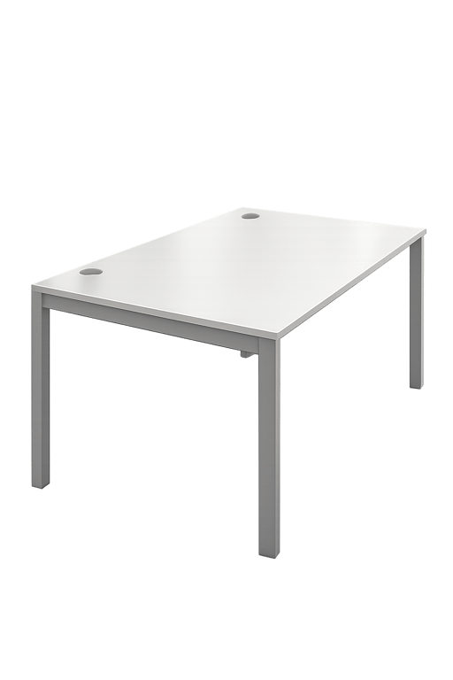 Bureau droit 120x80 en bois mélaminé et Métal