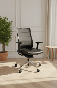 Fauteuil de bureau Interstuhl - Airpad en cuir / métal