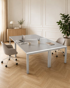 Table de réunion 330x90 Bois et métal
