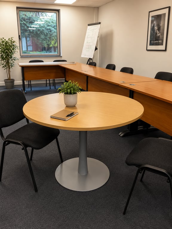 Table de réunion ronde 110x110
