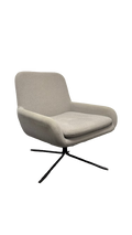 Fauteuil tissu gris clair