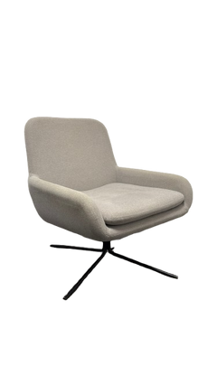 Fauteuil tissu gris clair