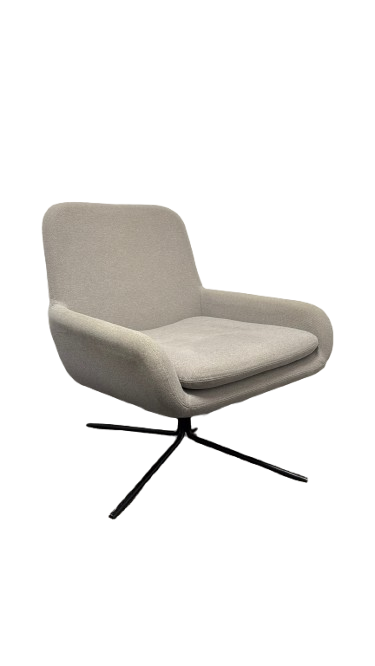 Fauteuil tissu gris clair