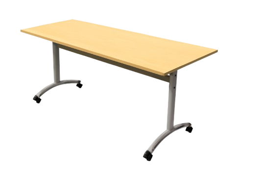 Table de réunion rectangulaire en bois et métal