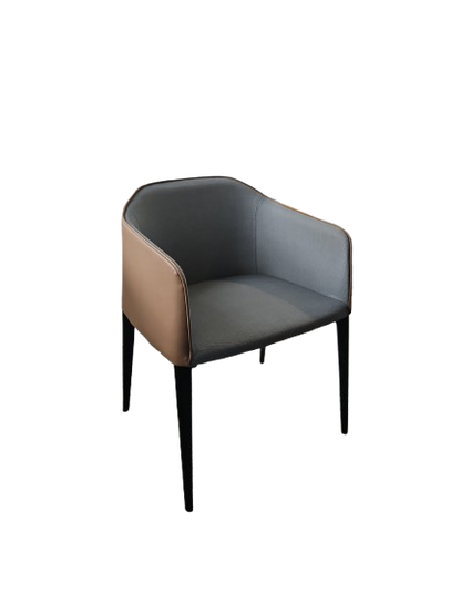 Chaise de réunion en bois et cuir
