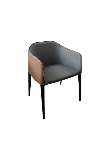 Chaise de réunion en bois et cuir