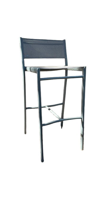 Chaise/tabouret haut en métal et plastique, sans roulettes ni accoudoirs