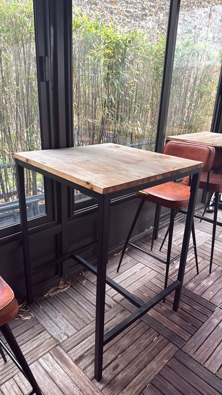 Table haute rectangulaire 75x75cm - 3-4