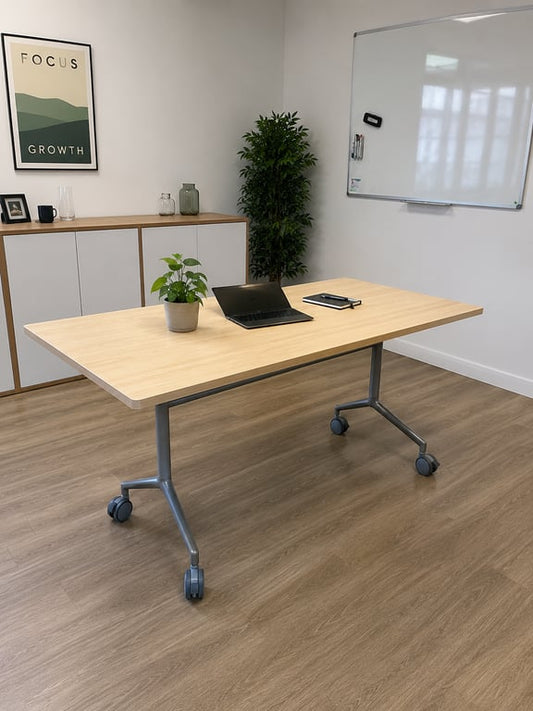 Table polyvalente 160x80 bois chromé