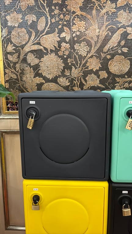 Casier de rangement en plastique avec porte battante - 3-4