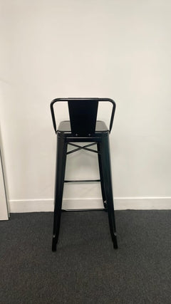 Chaise haute métal noir - 3-4