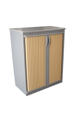 Armoire basse à portes coulissantes