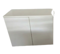 Armoire basse 2 portes blanche