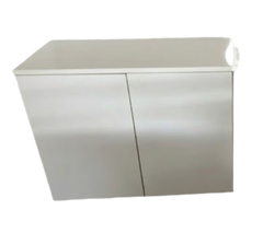 Armoire basse 2 portes blanche