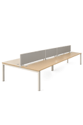 Bureau multiposte 160x167 avec cloisonnettes