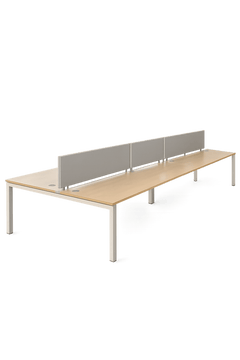 Bureau multiposte 160x167 avec cloisonnettes